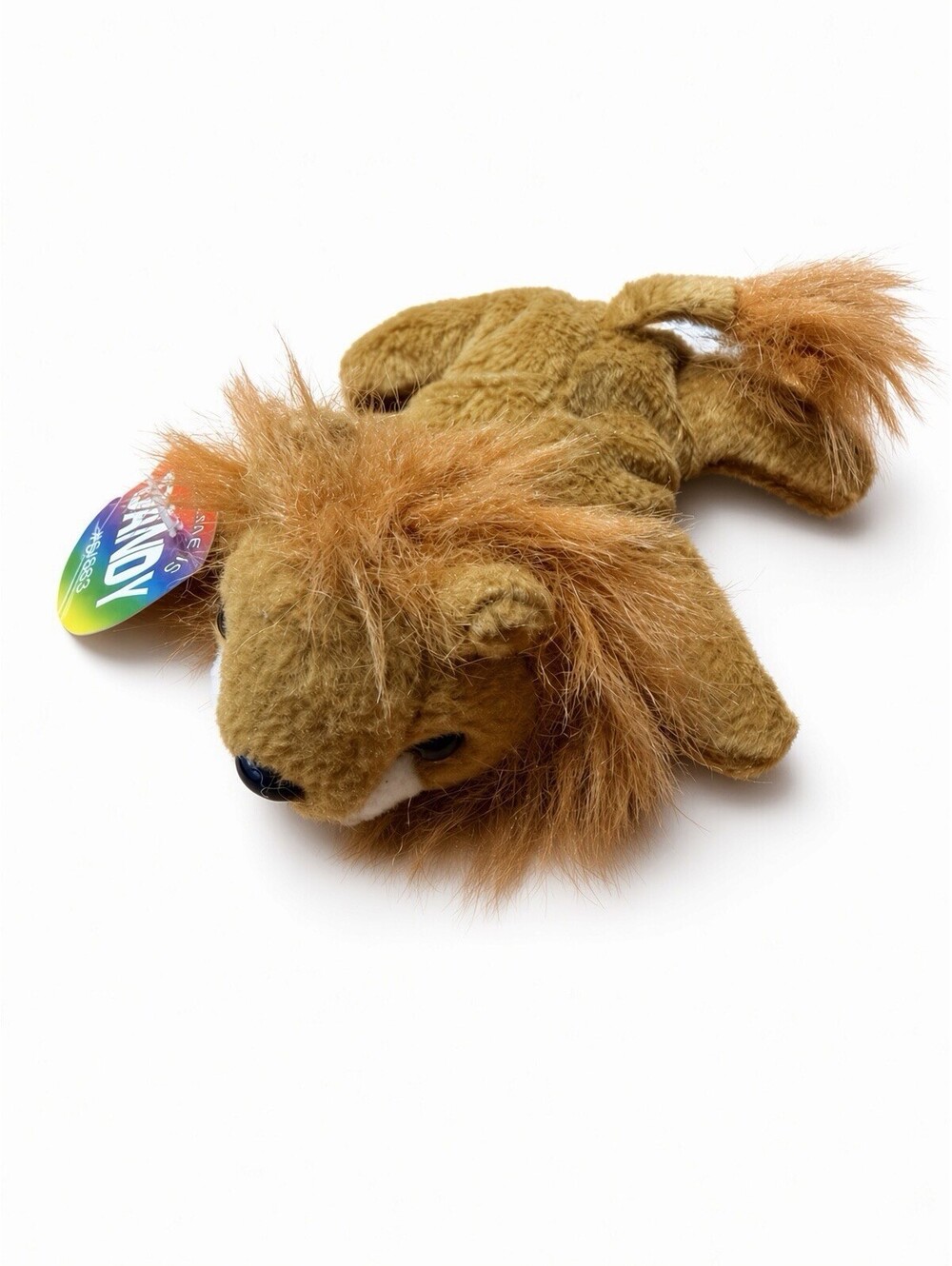 Dandy Lion Plush #6/663 Vintage Oriental Trading Brown Stuffed Animal PVC